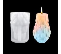 DeryArcle Large Candle Silicone Mould Wavy Stripe Candle Making Moulds 3D Irregular Ornament Epoxy Resin Casting Mold for DIY Aromatherapy Soap Home Decoration