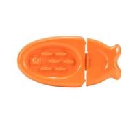 derYEP Dog Training Toy for Crate Training - Peanut Butter Slow Feeder Treat Dispenser - Anxiety Reducing Aid (Warm Fish)