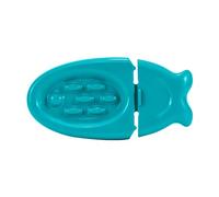 derYEP Dog Training Toy for Crate Training - Peanut Butter Slow Feeder Treat Dispenser - Anxiety Reducing Aid (Deep Fish)