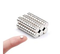 Deryun 100pcs Mini Craft Magnets, Silver, 4x2mm, Round, Stainless Steel, Perfect for Crafts, Office, School Supplies