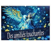 Des amitiés touchantes (Calendrier mural 2026 DIN A2 vertical), CALVENDO calendrier mensuel: Union magique de l'animal et de la femme, créée avec l'IA.