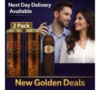 DES CHAMPS CUBA MAGNUM GOLD FOR MEN 100ML EAU DE TOILETTE SPRAY BRAND NEW 2 PACK