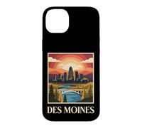Des Moines Iowa Skyline River Sunset Graphic Case for iPhone 14 Plus