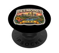 Des Moines Iowa Souvenir City State Capital Memorabilia PopSockets Adhesive PopGrip