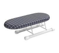 Desattot Folding Ironing Board Compact Sleeve for Cuffs Necklines Travel | Weight 207g and size 26x8x11 cm keep it ultra portable; knitted cover and steel pipe frame stable, efficient ironing.