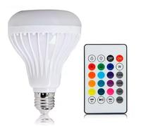 Desattot LED RGB Lamp Bluetooth Music Bulb with E27 Base | Ideal for Home and Hotels; white light, 16 RGB colors, Bluetooth music playback; E27 base; 7W LED, 3W RMS speaker; 12W total.