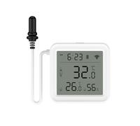 Desattot WiFi Temperature & Humidity Sensor 1m Probe for Flexible Setup | Tailored for flexible setup, the 1m probe enables precise placement around corners, vents, and shelves for optimal airflow.