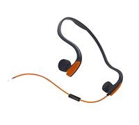 DESAV Wired Bone Conduction Headphones,3.5Mm Audio Jack, Outdoor Sports Open-Ear Earphone Noise Reduction Headset with Mic for Running, Sports, Fitness,Orange