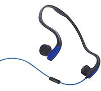 DESAV Wired Bone Conduction Headphones, Outdoor Sports Open-Ear Earphone, 3.5Mm Audio Jack,with Noise Reduction Microphone for Running, Sports,Blue