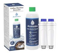 Descaling* Solution Kit for DeLonghi* Coffee Machines,Includes 1 Bottle 500ML of Descaler Solution & 2 Delonghi* Filters,Concentrated Formula for Limescale