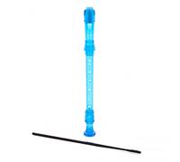 Descant Recorder with Cleaning Rod by Gear4music Blue