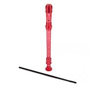 Descant Recorder with Cleaning Rod by Gear4music Pink
