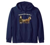 Descartes Before the Horse Philosophy Pun Funny Zip Hoodie