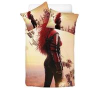 Descendant Rise of Red Easy Care Children's Bed Linen Bedroom Decoration Duvet Cover 3-Piece Duvet Cover & Pillowcase Boys and Girls Gifts (Fan Item)