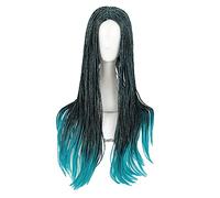 Descendants 2 Uma Cosplay Wig Braided Heat Resistant Synthetic Hair Wig + Wig Cap