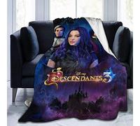 Descendants 3 Throw Blanket Warm Blanket for Kids Boys Girls Adults 3D Fashion Print Blanket Perfect for Couch, Sofa, Bed, All Season 80"x60",Black,60"x50"