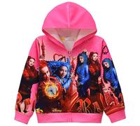 Descendants 4 The Rise of Red Girls Hoodie Red Princess 3D Print Jacket Sweatshirt Jogging Clothes Zip Hooded Long Sleeve