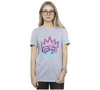 Descendants Pink Crown Cotton Boyfriend T-Shirt Disney Grey XL