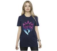 Descendants Pink Crown Cotton Boyfriend T-Shirt Disney Navy XXXL