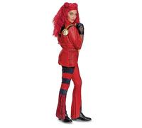 Descendants Red Costume with Pocketwatch, Official Disney Rise of Red Outfit and Accessory, Wig not Included, (10-12)