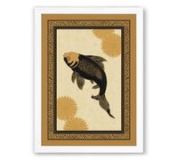 Descending Bear Art Deco Framed Wall Art Print A3 (42×29.7cm) White, Wall Decor for Living Room, Bedroom, Office & Home, Ready to Hang, Art Gift