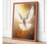 Descending Dove Spiritual Canvas Wall Art Print 36x24 Inch (91 x 61 cm)