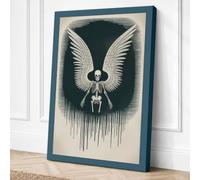 Descent Angel Religious Canvas Wall Art Print 18x12 Inch (46 x 30 cm)