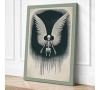 Descent Angel Religious Canvas Wall Art Print 36x24 Inch (91 x 61 cm)
