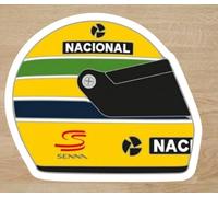 Desconocido Ayrton Senna Helmet Sticker 5.5 x 4.5 cm