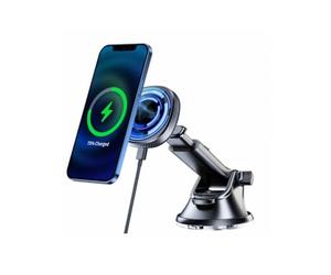Desconocido Swissten Magnetic Car Holder with Wireless Charger 15W (MagSafe Compatible)