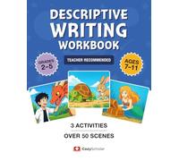 Descriptive Writing Workbook by Cozy Scholar. For Grades 2-5, Ages 7-11, Classroom & Homeschool Workbook. Over 50 Picture Scenes and 3 Different Activities for Elementary School Students.
