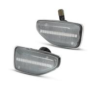 DESDE QQHH For Dacia For Logan II For Sandero II 2012 For Duster 2018 Light LED Dynamic Side Marker Turn Signal Light Car Turn Signal Lights(Clear lens)