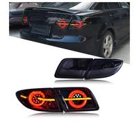 DESDE QQHH Passenger Left Side Tail Light Rear Lamp For Mazda 6 2003-2008 Sedan Saloon Sequential Turn Signal Dynamic Animation Black Rear Lamps Assembly LED Tail Lights