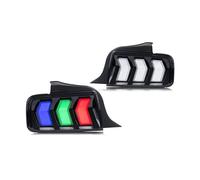 DESDEAQQFQ For For Mustang S-197 2005-2009 Dynamic Animation Sequential Turn Signal Colorful Rear Lamps Assembly LED RGB Tail Lights Rear Tail Light Assembly Inner Boot