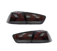 DESDEAQQFQ For Mitsubishi For Lancer 2008-2017 Car Taillights Assembly Upgrade LED Auto Rear Back Lamps Dynamic Flashing Taillight Rear Tail Light Assembly Inner Boot(Black one set)