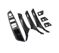 DESDEAQQHH Door Handle Trim for BMW 5 Series F10 F11 520d 525d 530d 535i Carbon Fibre Look RHD LHD Car Interior Door Handle Inner Panel Pull Trim Cover(Carbon-RHD(7PC))