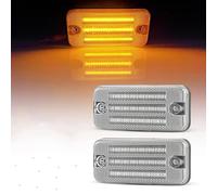 DESDEAQQHH For Volvo for FE for FL for MK2 2Pcs LED Dynamic Side Marker Lights Car Turn Signal Blinker Lamps Indicator Light(2PCs Silver)