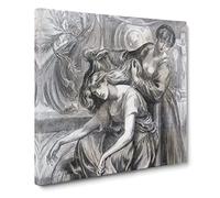 Desdemonas Death Song by Dante Gabriel Rossetti Canvas Print | Gallery Wrapped 30mm Frame Wall Art | 20x20 inches | Ready to Hang | Modern Picture | Living Room Bedroom Lounge Office