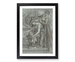 Desdemonas Death Song by Dante Gabriel Rossetti Framed Print | A2 Black Framed Wall Art | Ready to Hang | Modern Nature Picture | Living Room Bedroom Lounge Office