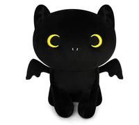 Desdfcer Halloween Plush Toy， 8inch Black Cat Plush with Bat Wings Halloween Decoration, Cute Cat Bat Plush Huggable Stuffed Animal for Kids, Babies, Adults