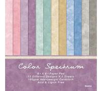 DESEACO Scrapbook Paper Pad, 6x6 Inch, Single-Sided Decorative Craft Paper, 24 Sheets for Scrapbooking, Cardmaking & DIY Crafts - Vintage Pastel Pink