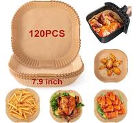 Deseboo Air Fryer Disposable Liners - 120 PCS, Non-Stick Paper Liners for 5-8L Air Fryers