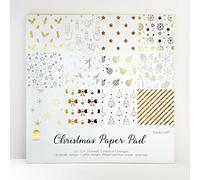 Desecraft 12x12 Metallic GOLD Christmas Scrapbook Cardstock Decorative Paper for Card Making Journaling Planner Origami Decopage Decorative Spring Scrapbook Paper