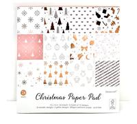 Desecraft 12x12 Metallic ROSE GOLD Christmas Scrapbook Cardstock Decorative Paper for Card Making Journaling Planner Origami Decopage Decorative Spring Scrapbook Paper