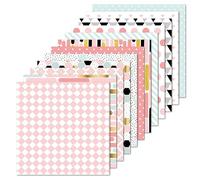 Desecraft 48 sheets 6 X 6 Scrapbooking Cardstock Decorative Paper Pack - Pink Collection - for Card Making Journaling Planner Origami Scrapbook Paper Scrapbook Materials Supplies