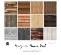 Desecraft Vintage Wood Texture 12x12 Scrapbooking Cardstock Decorative Paper for Card Making Background Origami Textured Decorative Scrapbook Paper Scrapbook Materials Supplies