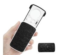 Desenda 1 PCS Pull-out Pocket Magnifier 30X 60X 90X with Magnification LED and UV Light, Portable Multifunctional Jewelry Magnifying Glass for Rocks, Stamps, Coins, Gems