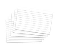 Desenda 100 PCS Record Cards Ruled Index Cards 125 x 75 mm Note Card Both Sides with Ruled Lines for Office, Home, School (White)