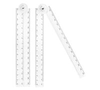 Desenda 2 PCS 30 cm Ruler Foldable, Transparent Straight Rulers for Maths