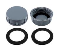 Desenda 2 PCS Kitchen Sink Waste Pipe Blanking Caps with Washers, 45 MM Diameter Female Thread Waste Pipe End Caps for Washing Machine Plumbing Fitting Sealing Joint End (Grey)